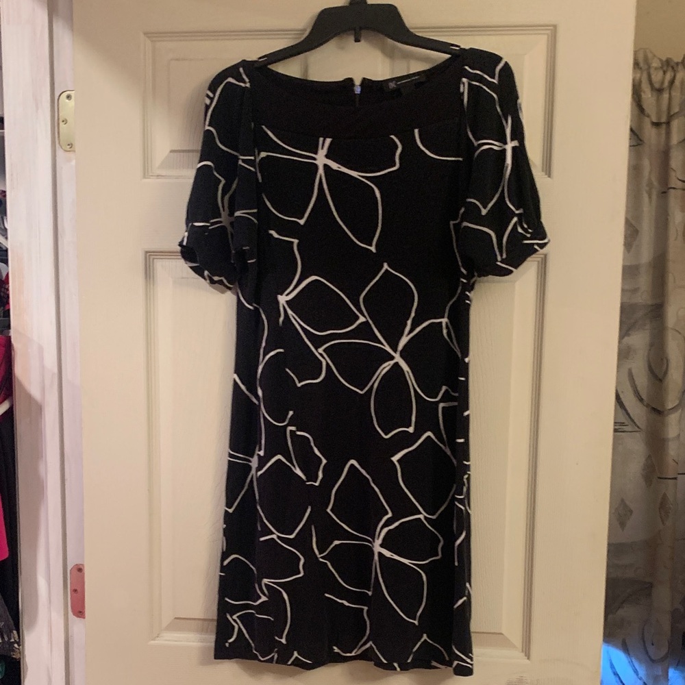 INC International Concepts Black and White Midi Dress